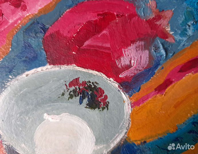 Картина маслом в восточном стиле с тыквами