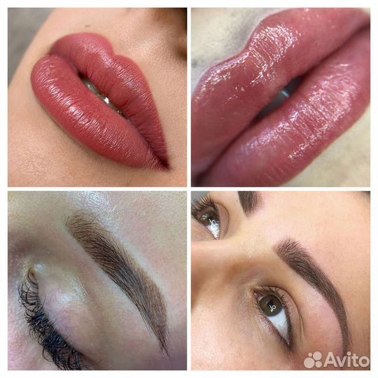 Перманентный татуаж бровей, губ