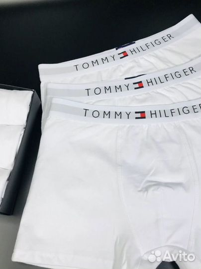 Трусы мужские tommy hilfiger белые хлопок арт.802