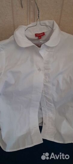 Белая рубашка 152новая