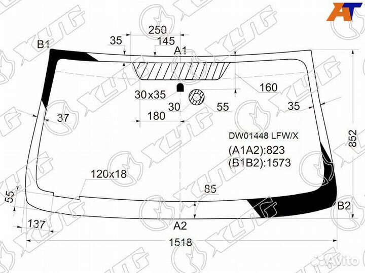Лобовое стекло на Chevrolet Trailblazer 01-11г