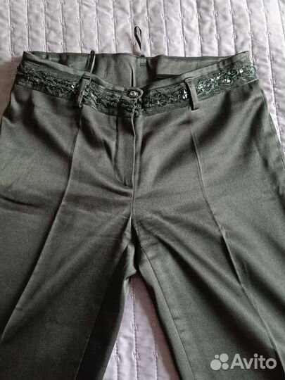 Атласные плотные брюки