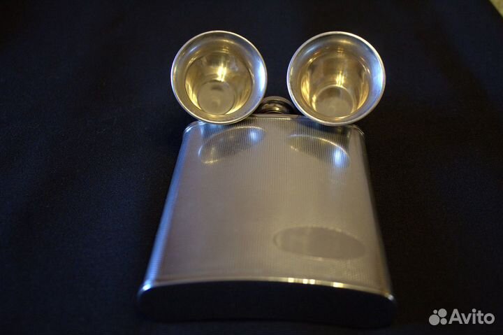 Набор-стопки посеребрённые с фляжкой