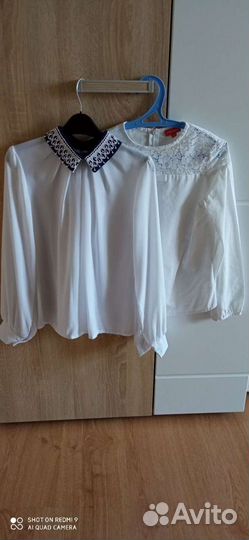 Блузка белая для девочек рост 140-146 ц