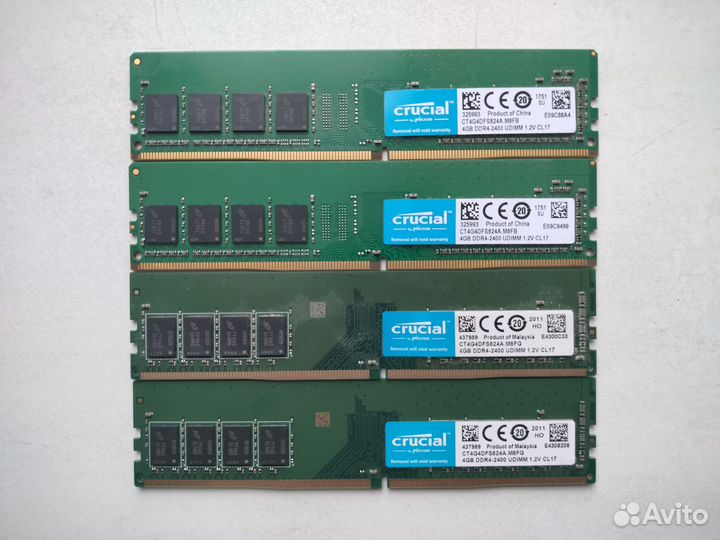 Оперативная память DDR4 4GB x4
