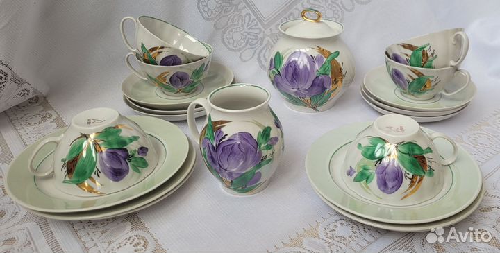 Чайный сервиз СССР Дулевский фарфоровый завод