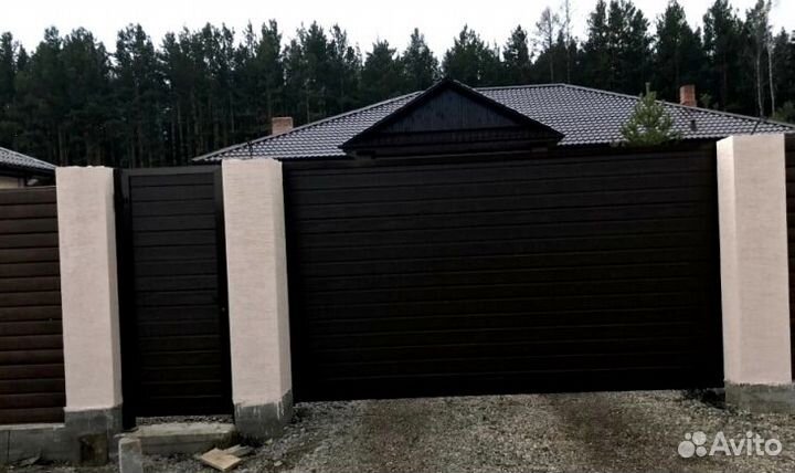 Ворота откатные с подушкой