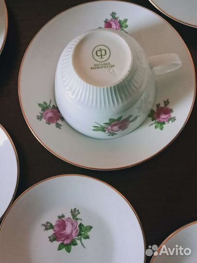 Чайно-кофейный сервиз гдр Кольдиц винтаж