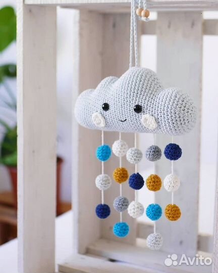 Облачко - подвеска в детскую кроватку или коляску