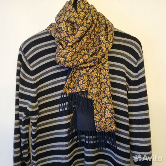 Шарф мужской кашне кашемир шёлк шерсть