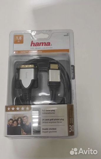 Адаптер Hama DVI-hdmi 1.8m