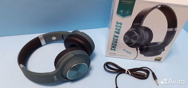 Наушники Shock Bass, съёмный кабель, нoвыe