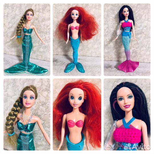 Куклы Barbie Русалки 3 шт (Mattel/Disney ) ориг