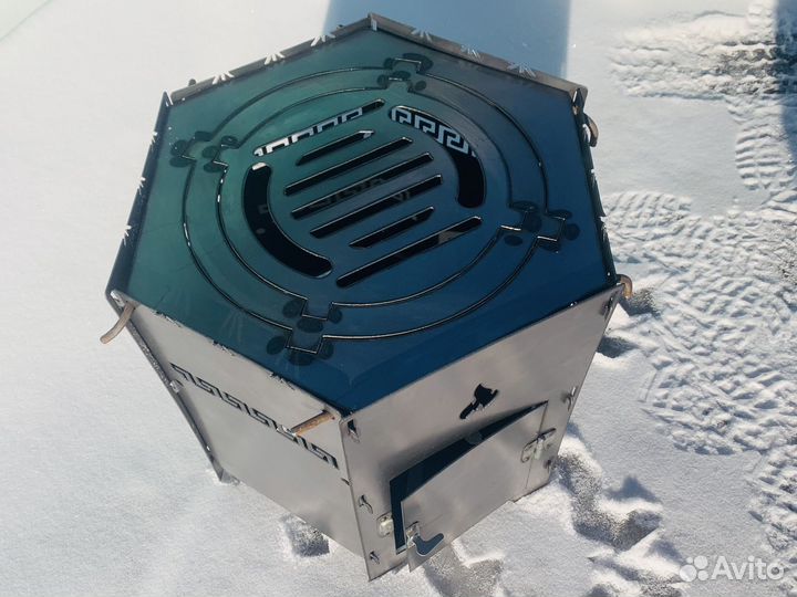 Печь под казан 3 мм с дверцей