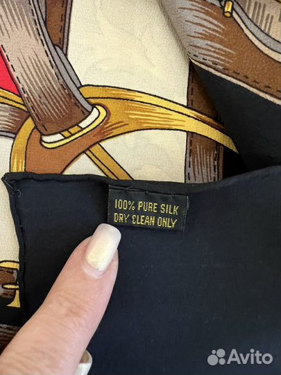 Шелковый винтажный платок