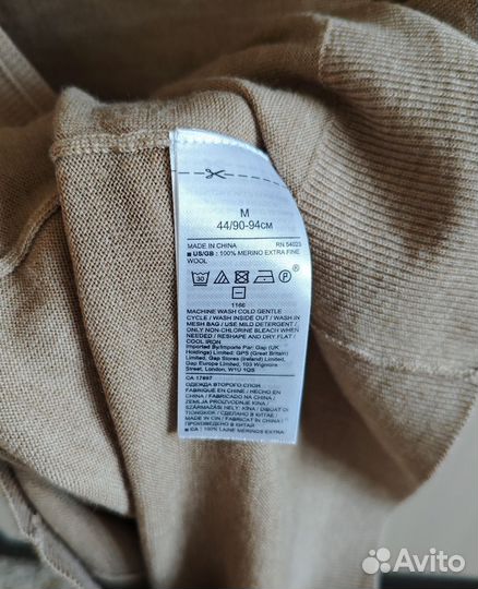 Джемпер 100% шерсть banana republic