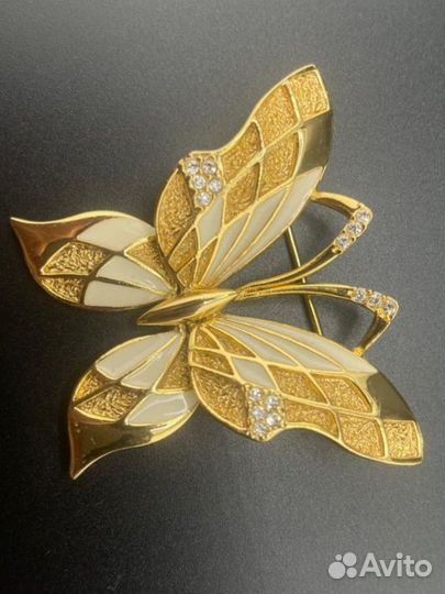 Брошь Balenciaga оригинал горячая эмаль позолота