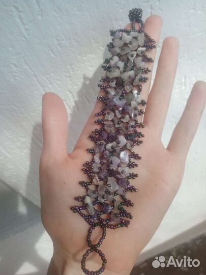 Браслет с аметистами