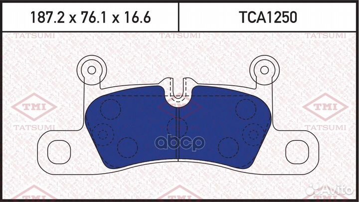 Колодки тормозные дисковые зад TCA1250 tatsumi