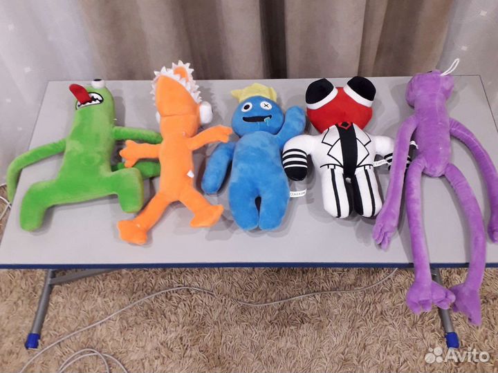 Мягкие игрушки радужные друзья 5 шт