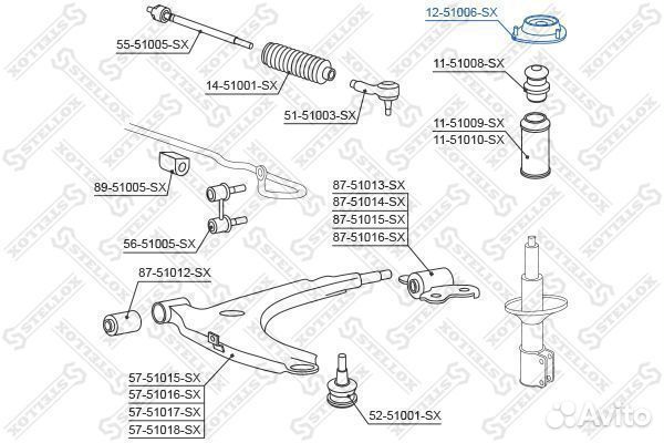 Опора амортизатора переднего hyundai coupe 1.6/2.0