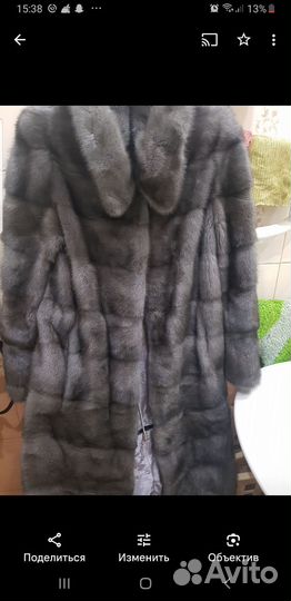 Шуба норковая с капюшоном 42 44