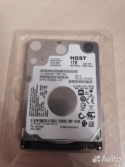 Hgst Hdd 2.5 SATA 1tb
