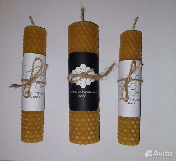 Свечи из вощины комплект 2