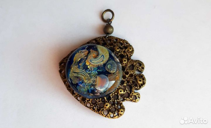 Кулон Рыба лэмпворк