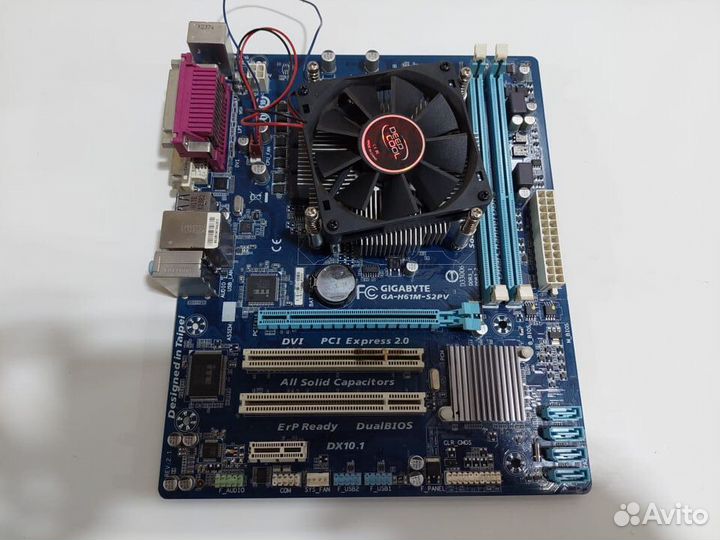 Плата 1155 + Core i3-2100 + 8GB + кулер