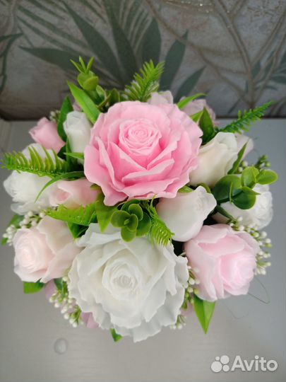 Букет роз из мыла ручной работы