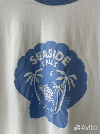 Футболка lime с принтом M белая