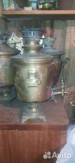 Старинный дровяной самовар