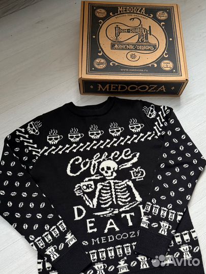 Свитер medooza coffee or death размер S