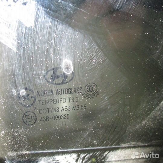 Стекло двери задней правой(форточка) 11г