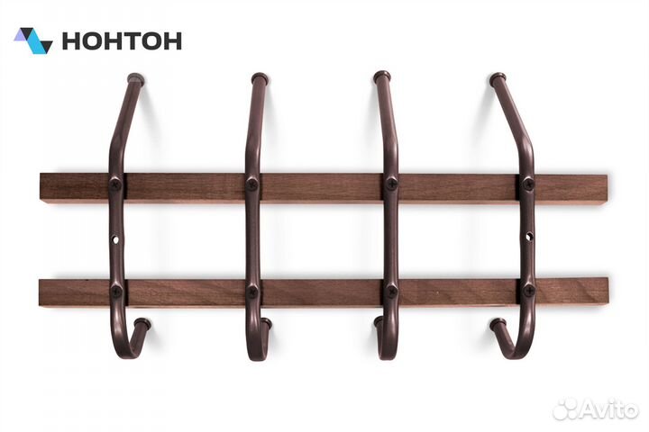 Вешалка SHT-WH11 темный орех / медный металлик
