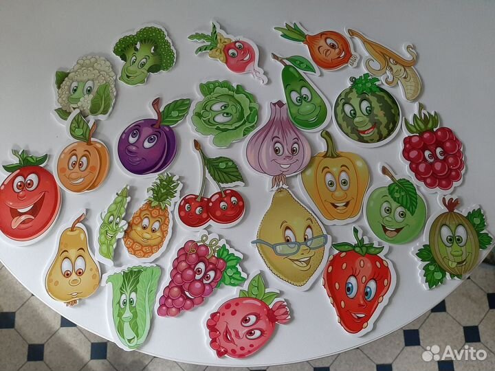 Стикеры для купания Фрукты и Овощи