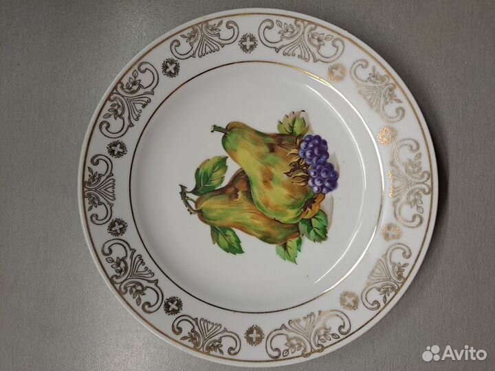 Тарелка фрукты гдр кахла