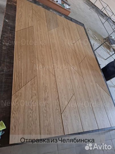 Шпонированные панели с фрезеровкой