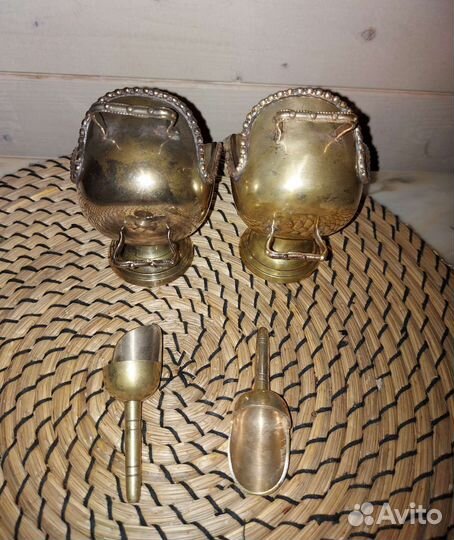 Мини сахарница, латунь