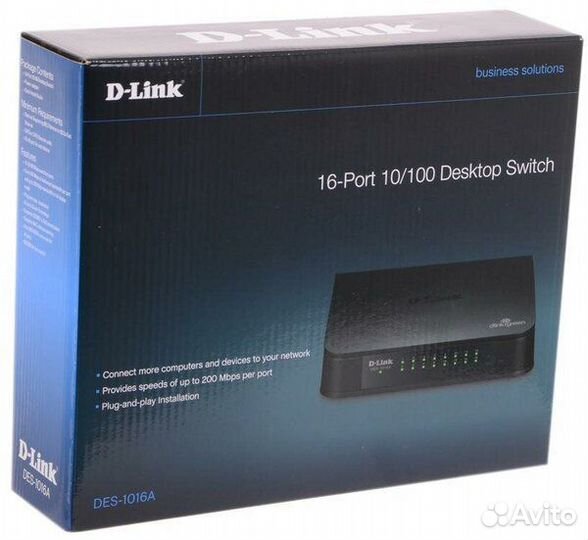 Коммутатор Switch D-Link DES-1016A DES-1016A