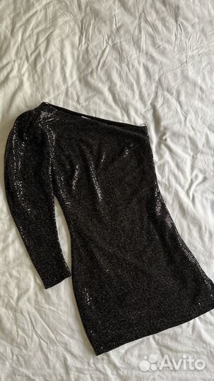 Мини платье zara с пайетками