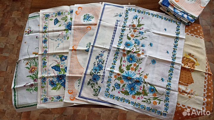 Полотенца кухонные льняные и х/б вафельные