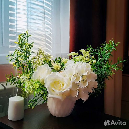 Букеты из искусственных интерьерных цветов