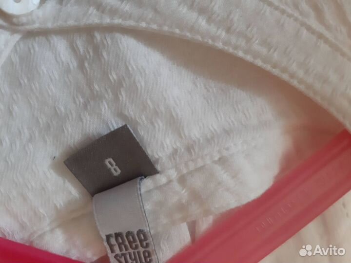 Блузка белая х/б в идеальном состоянии, на 8 лет