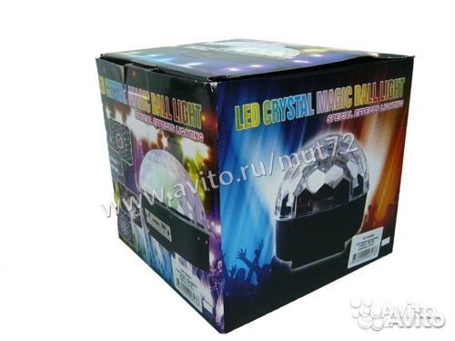 Дискошар Led Cristal с флэшкой и пультом