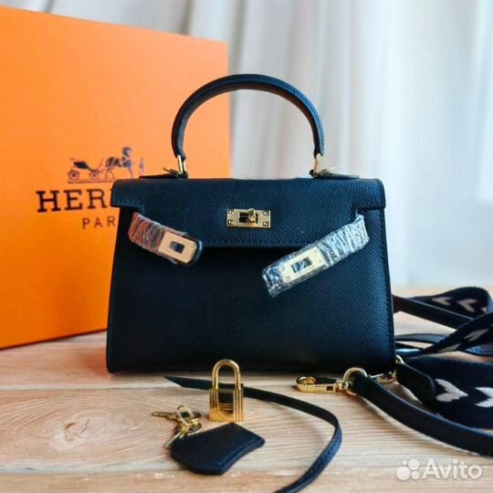 Женская кожаная сумка мини Hermes Kelly новая