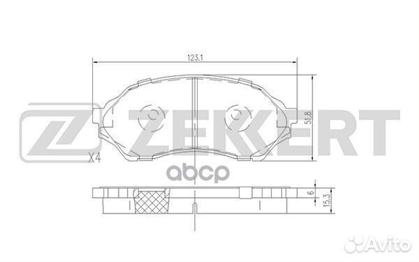 Колодки торм. диск. передн. Mazda 323 F S VI 98