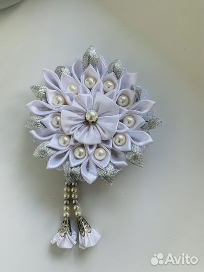 Банты для волос белые