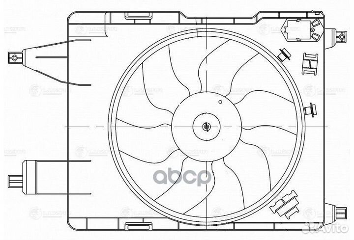 Вентилятор радиатора renault megane 1.4-2.0/1.5